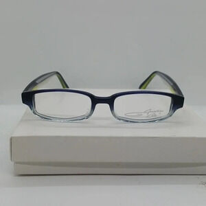 NWT MEN'S JOHNATHAN CATE EYEGLASS FRAMES CHAMELEON BLUE MUTI